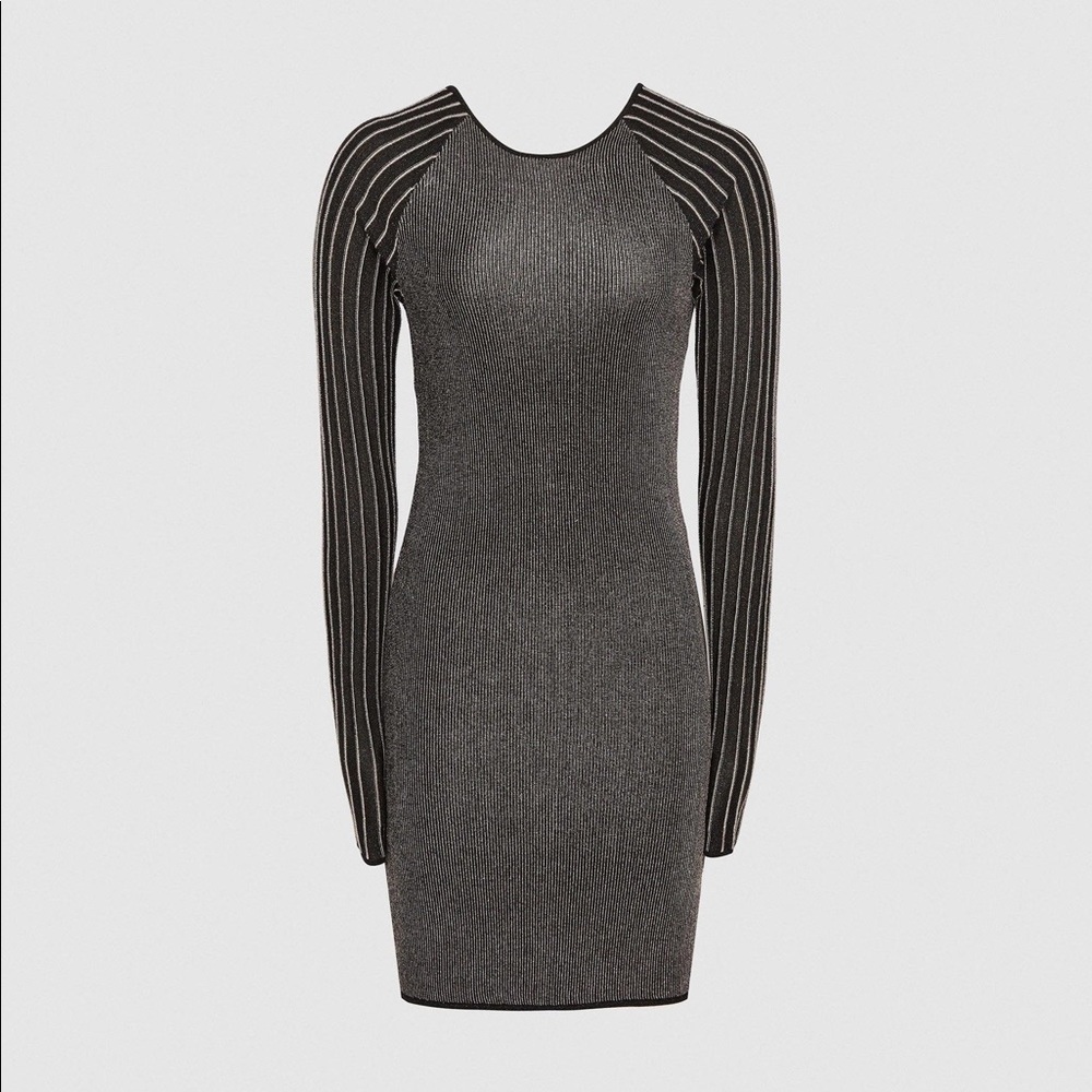 Reiss MARINA - METALLIC KNITTED BODYCON DRESS - Picture 5 of 6